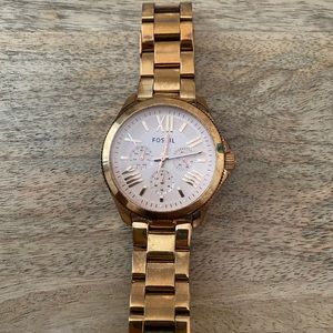 Fossil Rose Gold link watch